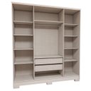 Ver imagem 3 de Guarda-roupa Solteiro Varsóvia 4 Portas 2 Gavetas Branco - Panorama Móveis