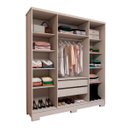 Ver imagem 4 de Guarda-roupa Solteiro Varsóvia 4 Portas 2 Gavetas Branco - Panorama Móveis