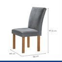 Ver imagem 3 de Mesa Kyra 170CMX90CM 6 Cadeiras Canela Tampo Smart Plus Vidro Off White
