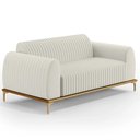 Ver imagem 1 de Sofá 180cm 3 Lugares Base Gold Molino D06 Linho C-367 Cru - Mpozenato