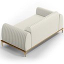 Ver imagem 5 de Sofá 180cm 3 Lugares Base Gold Molino D06 Linho C-367 Cru - Mpozenato