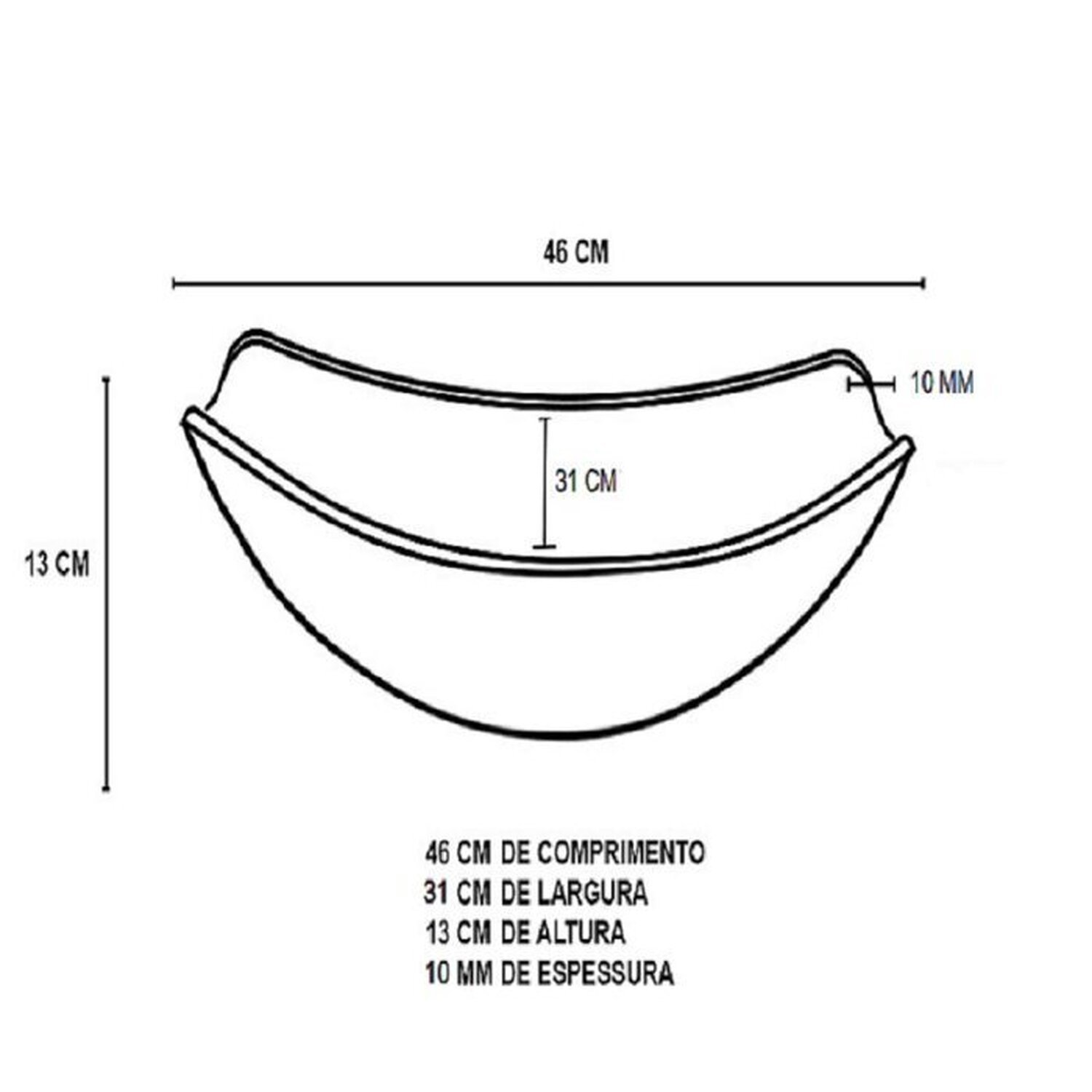Cuba de Vidro Oval Chanfrada 46cm + Valvula + Torneira Metal - 4