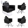 KIT Evidence - 1 Lavatório + 3 Cadeiras Fixas Para Salão Bullon Lavatório + Fixa + Fixa + Fixa preto - 1