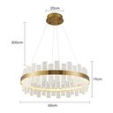 Ver imagem 5 de Lustre Pendente Nordecor Lowy 2761 60cm Dourado Brilho Led Bivolt