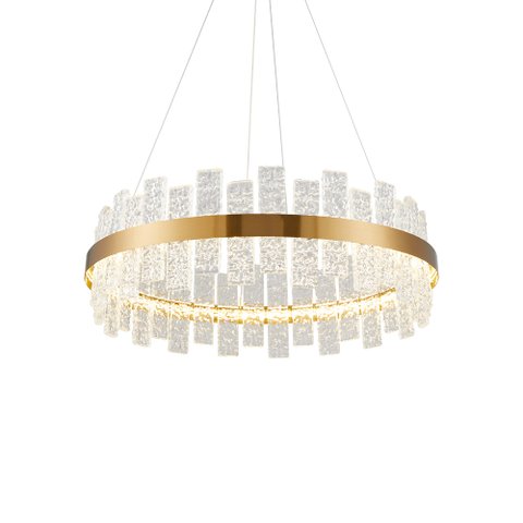 Lustre Pendente Nordecor Lowy 2761 60cm Dourado Brilho Led Bivolt