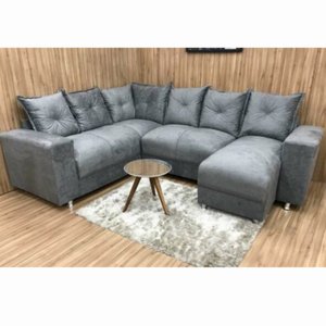 Sofá de Canto Áustria 7 Lugares com Chaise Diversas Cores Sued