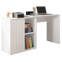 Ver imagem 1 de Mesa para Escritório Home Office 1 Porta Ripada Tech Branco Fosco - Caemmun