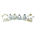 Ver imagem 2 de 4 Kits Presépio de Vidro Decoração Natal 6 Pç