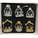 Ver imagem 3 de 4 Kits Presépio de Vidro Decoração Natal 6 Pç