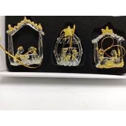 4 Kits Presépio de Vidro Decoração Natal 6 Pç - 5
