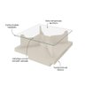 Mesa de Centro Quadrada 70cm com Vidro Multimóveis Cr45305 Off White - 3