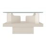 Mesa de Centro Quadrada 70cm com Vidro Multimóveis Cr45305 Off White - 6