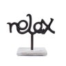 Escultura Relax Cobre com Base em Mármore 25x20x10 Cm - 1