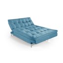 Ver imagem 3 de Sofá Cama Versátil Pés de Alumínio Espuma D33 Azul Turquesa 362 Império Estofados