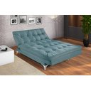 Ver imagem 1 de Sofá Cama Versátil Pés de Alumínio Espuma D33 Azul Turquesa 362 Império Estofados