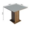 Conjunto Sala de Jantar Mesa Tampo de Madeira 4 Cadeiras Rustic/cinza/sintético Bege Samara Madesa - 4