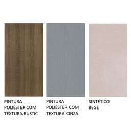 Conjunto Sala de Jantar Mesa Tampo de Madeira 4 Cadeiras Rustic/cinza/sintético Bege Samara Madesa - 10