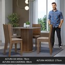 Ver imagem 5 de Conjunto Sala de Jantar Mesa Tampo de Madeira 4 Cadeiras Rustic/cinza/sintético Bege Samara Madesa