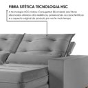Ver imagem 6 de Sofá 3 Lugares Retrátil e Reclinável Veludo 250cm x 105cm Suíça Prata