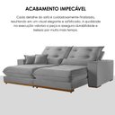 Ver imagem 7 de Sofá 3 Lugares Retrátil e Reclinável Veludo 250cm x 105cm Suíça Prata