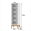 Ver imagem 3 de Estante Livreiro 4 Prateleiras com Pés em Mdf Versales - Branco