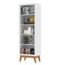 Ver imagem 4 de Estante Livreiro 4 Prateleiras com Pés em Mdf Versales - Branco