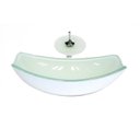 Ver imagem 1 de Cuba de Vidro Oval Chanfrada 51cm + Valvula + Torneira Cascata