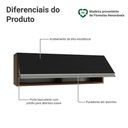 Ver imagem 3 de Armário Aéreo 100 Cm 1 Porta Basculante Rustic/preto Glamy Madesa