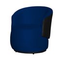 Ver imagem 2 de Poltrona Orgânica Veludo Azul Marinho Com Composê Preto - Vallisa Decor