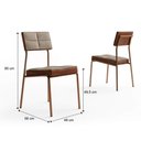 Ver imagem 3 de Kit 2 Cadeiras Neo Sala de Jantar Estofado Linho 90cm Gra