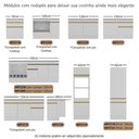 Ver imagem 2 de Kit Rodapés para Balcão de Cozinha Veneza 190cm MDP Amadeirado Multimóveis