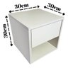 Nicho Suspenso 100% Mdf 30x30x30cm para Cabeceira de Cama - Branco - 3