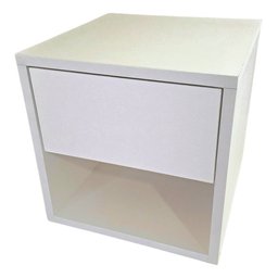 Nicho Suspenso 100% Mdf 30x30x30cm para Cabeceira de Cama - Branco - 4