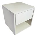 Ver imagem 1 de Nicho Suspenso 100% Mdf 30x30x30cm para Cabeceira de Cama - Branco