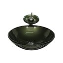 Ver imagem 1 de Cuba de Vidro Redonda 42cm Ouro Envelhecido + Valvula + Torneira Cascata