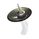 Ver imagem 2 de Cuba de Vidro Redonda 42cm Ouro Envelhecido + Valvula + Torneira Cascata