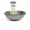 Ver imagem 1 de Cuba de Vidro Redonda 42cm Ouro Envelhecido + Válvula Click