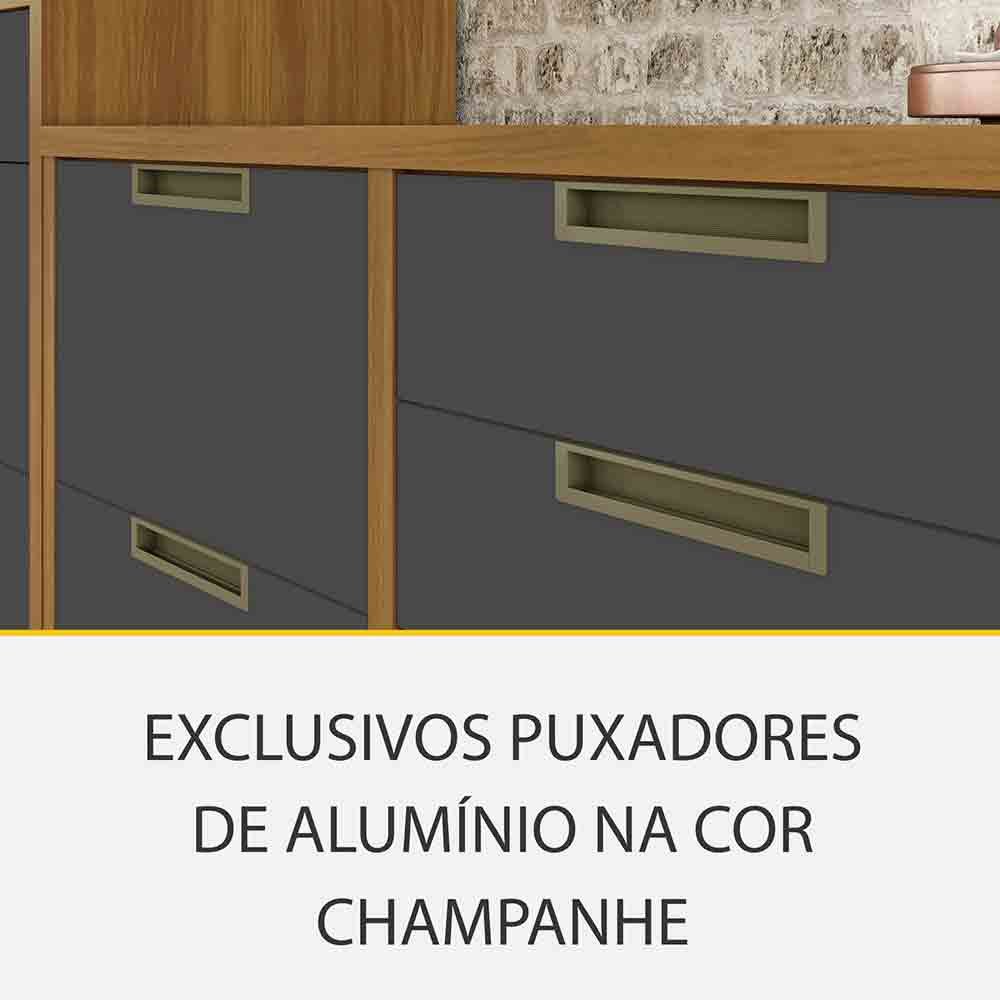 Cozinha 08 Peças Ripado Nesher Imperatriz Gourmet 100% Mdf - 8