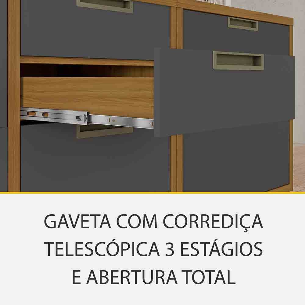 Cozinha 08 Peças Ripado Nesher Imperatriz Gourmet 100% Mdf - 5