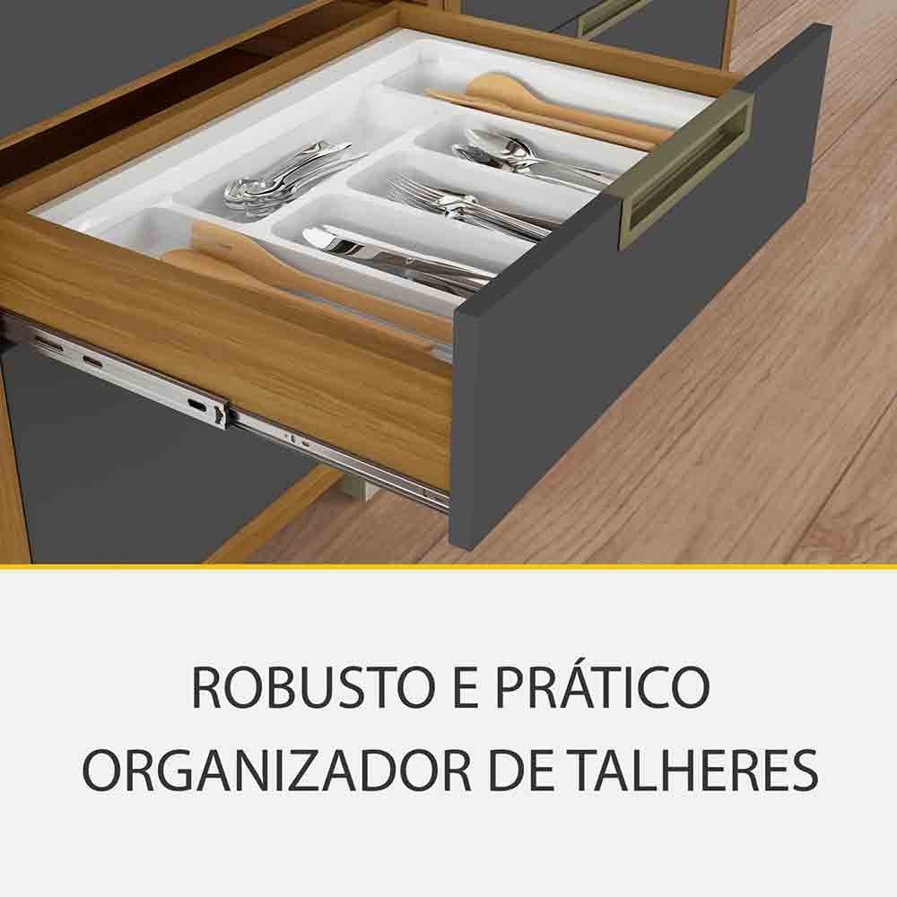 Cozinha 08 Peças Ripado Nesher Imperatriz Gourmet 100% Mdf - 6