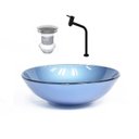 Ver imagem 1 de Cuba de Vidro Redonda 31cm + Valvula + Torneira