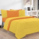 Ver imagem 1 de Kit Edredom Malha 100% Algodão Gran Moratta 3 Peças King - Amarelo-laranja