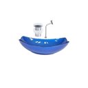 Ver imagem 1 de Cuba de Vidro Oval Chanfrada 46cm + Valvula Click + Torneira Metal