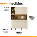 Ver imagem 4 de Armário de Cozinha Compacta 5 Portas 3 Nichos Mandala