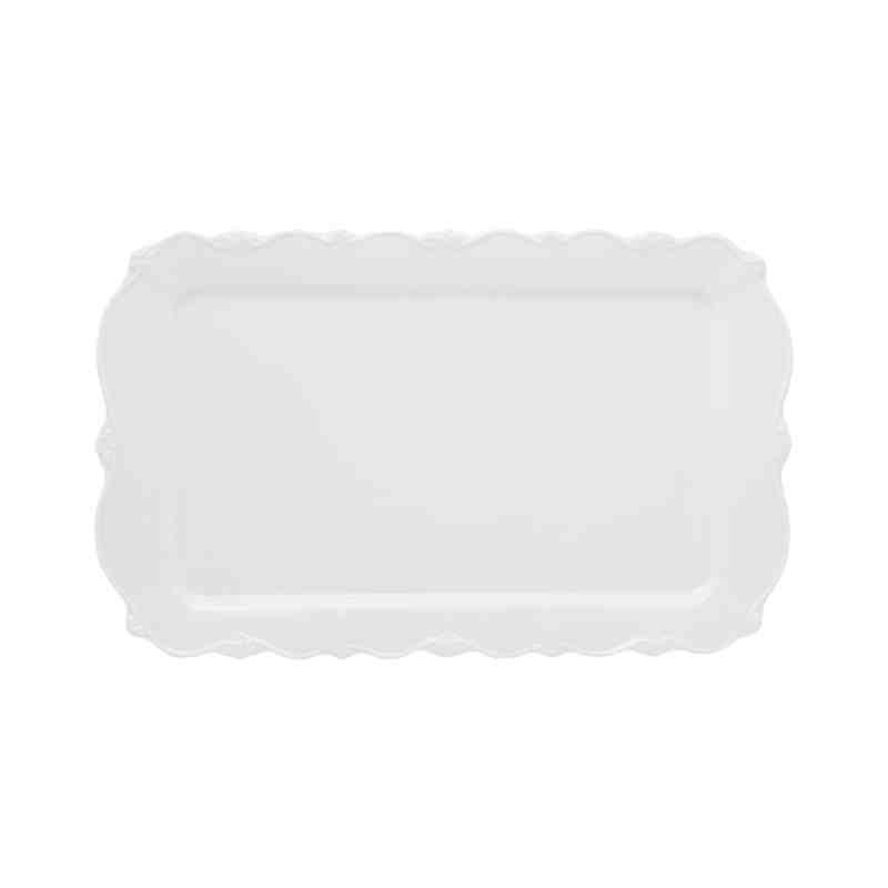 Travessa de Porcelana Fancy 36x22x3 Cm Branco Wolff - 2