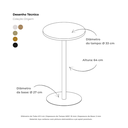 Ver imagem 1 de Mesa de Apoio Redonda Alta MDF Cor:Dourado