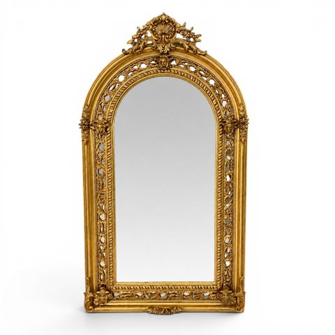 Espelho com Moldura Entalhada a Ouro a: 199cm L: 108cm C: 09cm