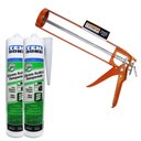 Ver imagem 1 de Aplicador de Silicone Aberto e 2 Silicone Acético Incolor Tekbond 256g
