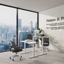 Ver imagem 5 de Mesa Escritório Industrial com Regulagem de Altura Elétrica 120x60cm Flexispot