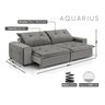 Sofá Aquarius - Retrátil / Reclinável 280 Cm Linho - 3